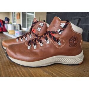 Timberland Boots Flyroam Trail Aerocore Waterproof Leather Brown Sz 12